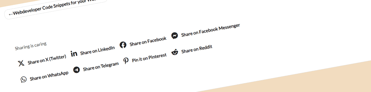 WordPress Social Media Share Buttons